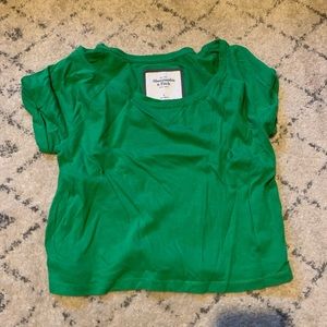 Abercrombie and Fitch crop top green shirt small